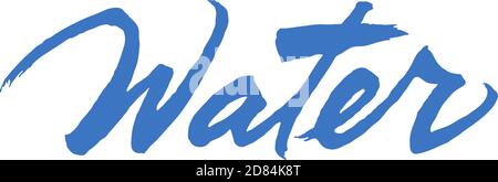 Lettere vettoriali sull'acqua Illustrazione Vettoriale
