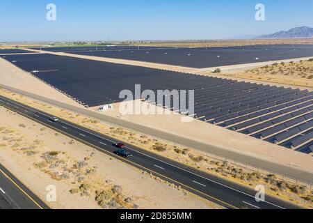 ISEC WEST Solar Field, pannelli solari, El Centro, CA, USA Foto Stock