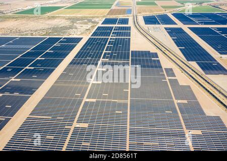 ISEC WEST Solar Field, pannelli solari, El Centro, CA, USA Foto Stock