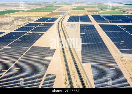 ISEC WEST Solar Field, pannelli solari, El Centro, CA, USA Foto Stock