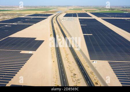 ISEC WEST Solar Field, pannelli solari, El Centro, CA, USA Foto Stock