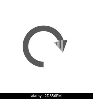 Vettore di icone a forma di freccia rotonda. Disegno di riciclo circolare della freccia. Freccia circolare. Riciclare il vettore delle icone del set Illustrazione Vettoriale
