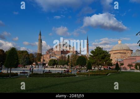 Antica chiesa bizantina di Hagia Sophia a Istanbul, Turchia Foto Stock