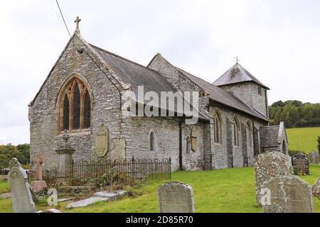 St David's Church, Llanddewi'r CWM, Builth Wells, Brecknockshire, Powys, Galles, Gran Bretagna, Regno Unito, Regno Unito, Europa Foto Stock