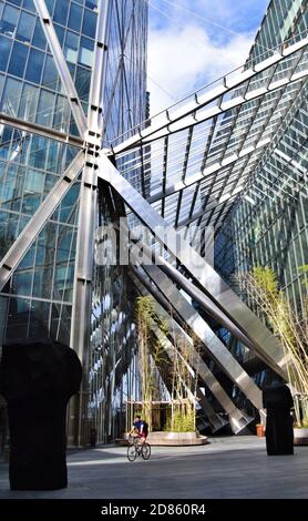 Broadgate Tower Detail, Città di Londra Foto Stock