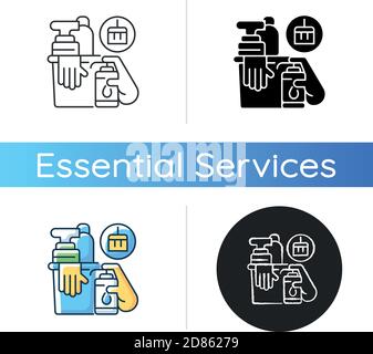 Prodotti e servizi igienici icona Illustrazione Vettoriale