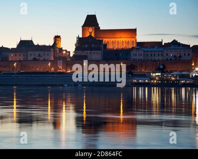 Vista di Torun. Polonia Foto Stock