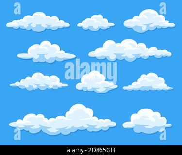 Set di cartoon nuvole Illustrazione Vettoriale