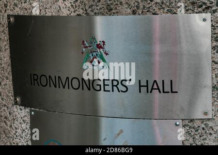 Londra, Regno Unito, 3 agosto 2019:- la Worshipful Company of ironmongers and Shipwrights Headquarters at ironmongers' Hall, Shaftesbury Place, Foto Stock