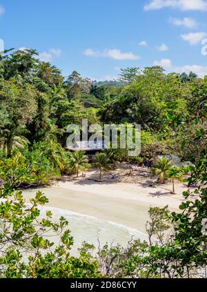 Frenchman's Cove Beach, vista elevata, Portland Parish, Giamaica Foto Stock