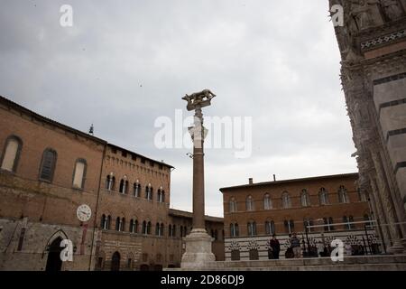 ITALIA, TOSCANA, PROVINCIA SIENA, SIENA - 07 maggio 2018: Cattedrale gotica nostra Signora dell'Assunzione a Siena, Cattedrale Metropolitana di Santa Maria AS Foto Stock