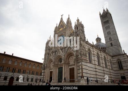 ITALIA, TOSCANA, PROVINCIA SIENA, SIENA - 07 maggio 2018: Cattedrale gotica nostra Signora dell'Assunzione a Siena, Cattedrale Metropolitana di Santa Maria AS Foto Stock