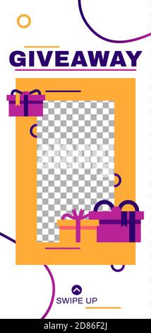 Una storia da favola. Modello astratto di storia minima sui social media Illustrazione Vettoriale