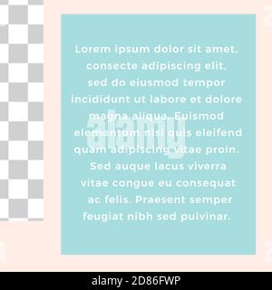 Posta in stile Memphis. Modello di post sui social media di testo astratto alla moda Illustrazione Vettoriale