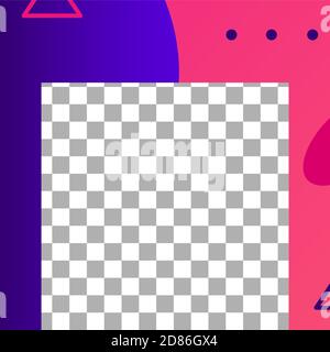 Profili fluidi post. Modello trendy per la cornice fotografica Illustrazione Vettoriale
