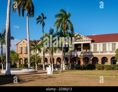 Edificio del Consiglio Parrocchiale, ex Casa dell'Assemblea, Piazza principale, Città Spagnola, Parrocchia di Santa Caterina, Giamaica Foto Stock