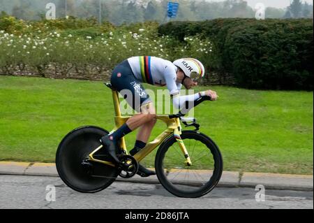 Filippo Ganna, Ineos Grenadiers durante Cernusco sul Naviglio - Milano, giro d'Italia, cernusco sul naviglio, Italy, 25 Oct 2020 Credit: LM/Silvia Colo Foto Stock