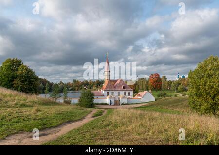 Palazzo del Priorato nella Gatchina, Russia Foto Stock