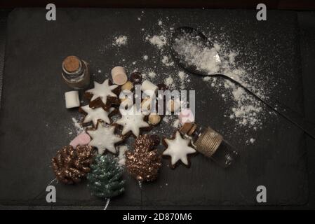 Natale Natale Natale Natale dolci e dolci alimentari Foto Stock