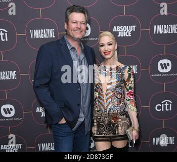 **FILE FOTO** Blake Shelton e Gwen Stefani impegnati** 23 Gennaio 2020 - Hollywood, California - Blake Shelton, Gwen Stefani. Warner Music Group Pre-Grammy Party 2020 si è tenuto all'Hollywood Athletic Club. Credito fotografico: AdMedia /MediaPunch Foto Stock