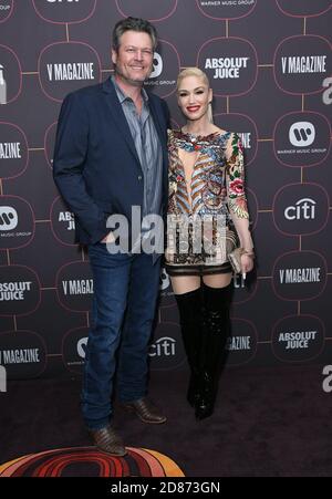 **FILE FOTO** Blake Shelton e Gwen Stefani impegnati** 23 Gennaio 2020 - Hollywood, California - Blake Shelton, Gwen Stefani. Warner Music Group Pre-Grammy Party 2020 si è tenuto all'Hollywood Athletic Club. Credito fotografico: AdMedia /MediaPunch Foto Stock