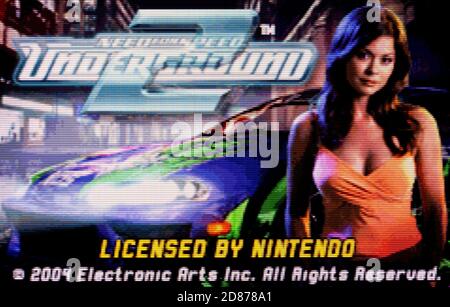 Need for Speed Underground 2 - Nintendo Game Boy Advance Videogioco - solo per uso editoriale Foto Stock