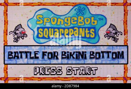 Spongebob Squarepants - Nintendo Game Boy Advance Videogame - Editoriale utilizzare solo Foto Stock