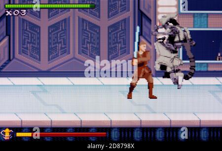 Star Wars episodio II - attacco dei cloni - Nintendo Game Boy Advance Videogame - solo per uso editoriale Foto Stock