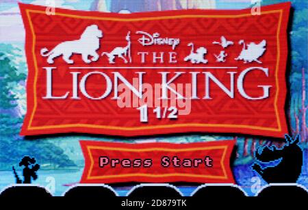 Lion King - Nintendo Game Boy Advance Videogioco - Editoriale utilizzare solo Foto Stock