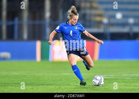 Empoli, Italia. 27 Ott 2020. Aurora Galli (Italia) durante i qualificatori Euro 2022 - Italia Donne contro Danimarca, Nazionale Italiana di Calcio a empoli, Italia, Ottobre 27 2020 Credit: Independent Photo Agency/Alamy Live News Foto Stock