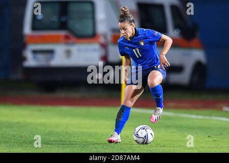 Empoli, Italia. 27 Ott 2020. Lisa Boattin (Italia) durante i qualificatori Euro 2022 - Italia Donne contro Danimarca, Nazionale Italiana di Calcio a empoli, Italia, Ottobre 27 2020 Credit: Independent Photo Agency/Alamy Live News Foto Stock