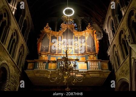 Cattedrale di Nidaros, cattedrale, organo Steinmeyer, Trondheim, Trøndelag, Norvegia, Scandinavia, Europa, viaggio avventura, ufficio dei presidenti del Norwe Foto Stock