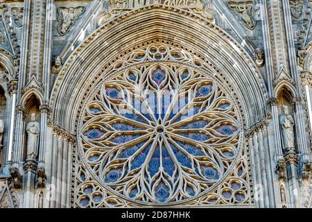 Cattedrale di Nidaros, Cattedrale, façade ovest, Trondheim, Trøndelag, Norvegia, Scandinavia, Europa, viaggio avventura, ufficio dei presidenti della Norvegia Foto Stock