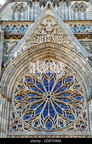 Cattedrale di Nidaros, Cattedrale, façade ovest, Trondheim, Trøndelag, Norvegia, Scandinavia, Europa, viaggio avventura, ufficio dei presidenti della Norvegia Foto Stock