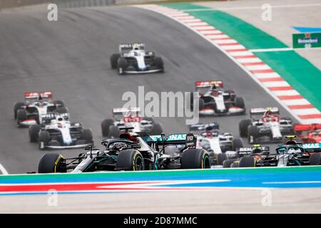 Inizio della gara, partenza, 44 HAMILTON Lewis (gbr), Mercedes AMG F1 GP W11 Hybrid EQ Power+, azione durante la Formula 1 Heineken Grande Pr.mio de P C. Foto Stock