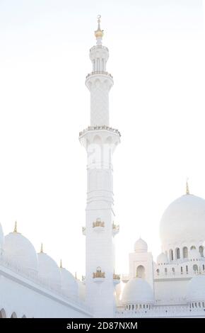 Immagine verticale della torre a cupola sul tetto con simbolo di luna di Grande moschea Foto Stock