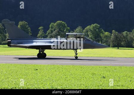 Mollis, Kanton Glarus (GL)/ Svizzera - Agosto 16 2019: Dassault Rafale C, aereo da combattimento dell'aeronautica francese Foto Stock