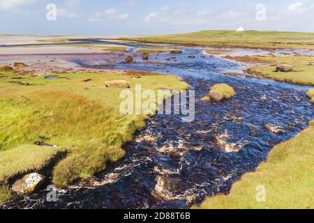 Traigh Vallay sull'Isola di North Uist Foto Stock