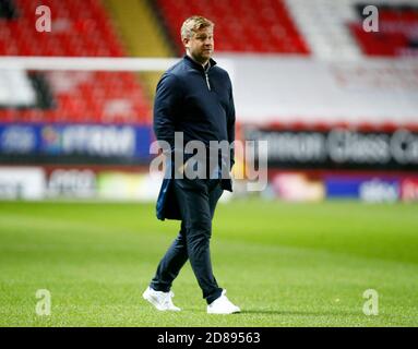 WOOLWICH, Regno Unito, 27 OTTOBRE: Karl Robinson manager di Oxford United durante la Sky Bet League One tra Charlton Athletic e Oxford United AT Foto Stock