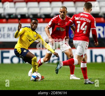 WOOLWICH, Regno Unito, OTTOBRE 27: Oxford United's Olamide Shodipo durante la Sky Bet League One tra Charlton Athletic e Oxford United al V Foto Stock