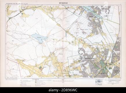 Mappa dei dintorni di Stoccolma 'Stockholm med omnejd' Stoccolma Foto Stock