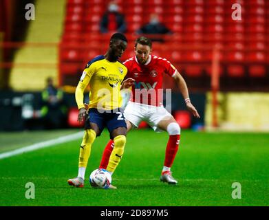 WOOLWICH, Regno Unito, OTTOBRE 27: Oxford United's Olamide Shodipo durante la Sky Bet League One tra Charlton Athletic e Oxford United al V Foto Stock