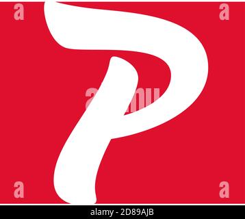 Design del logo vettoriale Letter P. Illustrazione Vettoriale