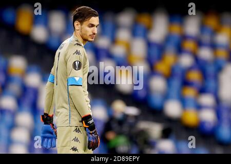 Portiere Alex Meret di Napoli durante la UEFA Europa League, Group Stage, partita di calcio del Gruppo F tra SSC Napoli e AZ Alkmaar il 22 ottobre, C. Foto Stock