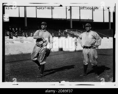 Zack Wheat & Hub Northen, Brooklyn NL (baseball) 1915 Foto Stock