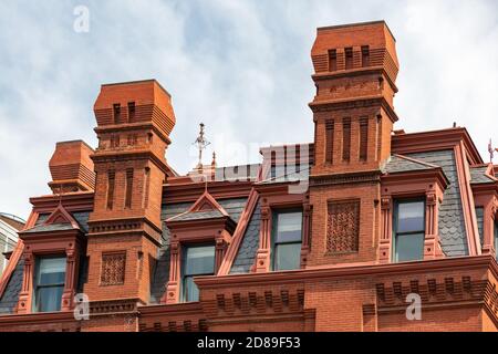 John Fraser's 1882 Châteauesque / secondo palazzo in stile Impero costruito a 2000 Massachusetts Avenue per tre volte presidenziale speranza James G. Blaine Foto Stock