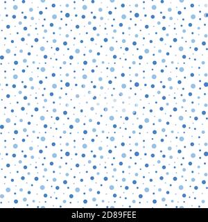 modello di punti senza cuciture winter vector in tonalità blu Illustrazione Vettoriale
