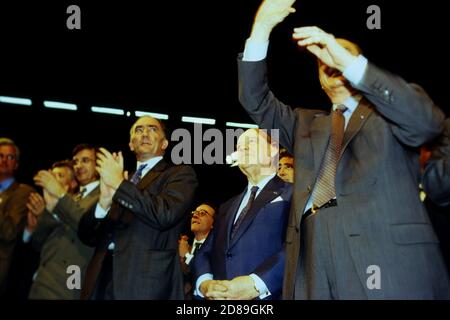 Jacques Chirac campagne per le elezioni presidenziali, Lione, Francia Foto Stock