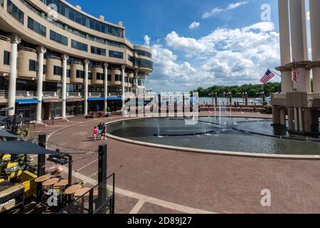 Il complesso del Porto di Washington si trova sul Fiume Potomac Foto Stock