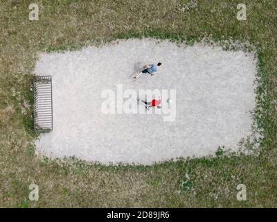 piazzole amatoriali dall'alto Foto Stock